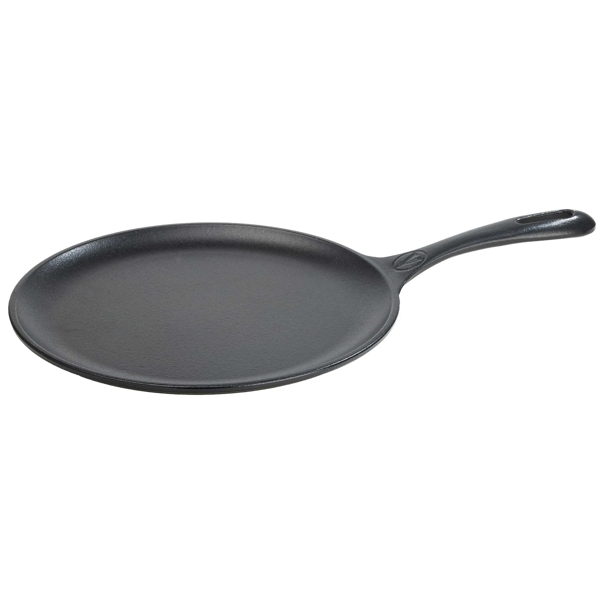 Victoria Plancha Cocina Inducción Comal Hierro Fundido Esmaltado, Pizza Tortillas 26,6cm Fuego, Barbacoa, 34504, Negro