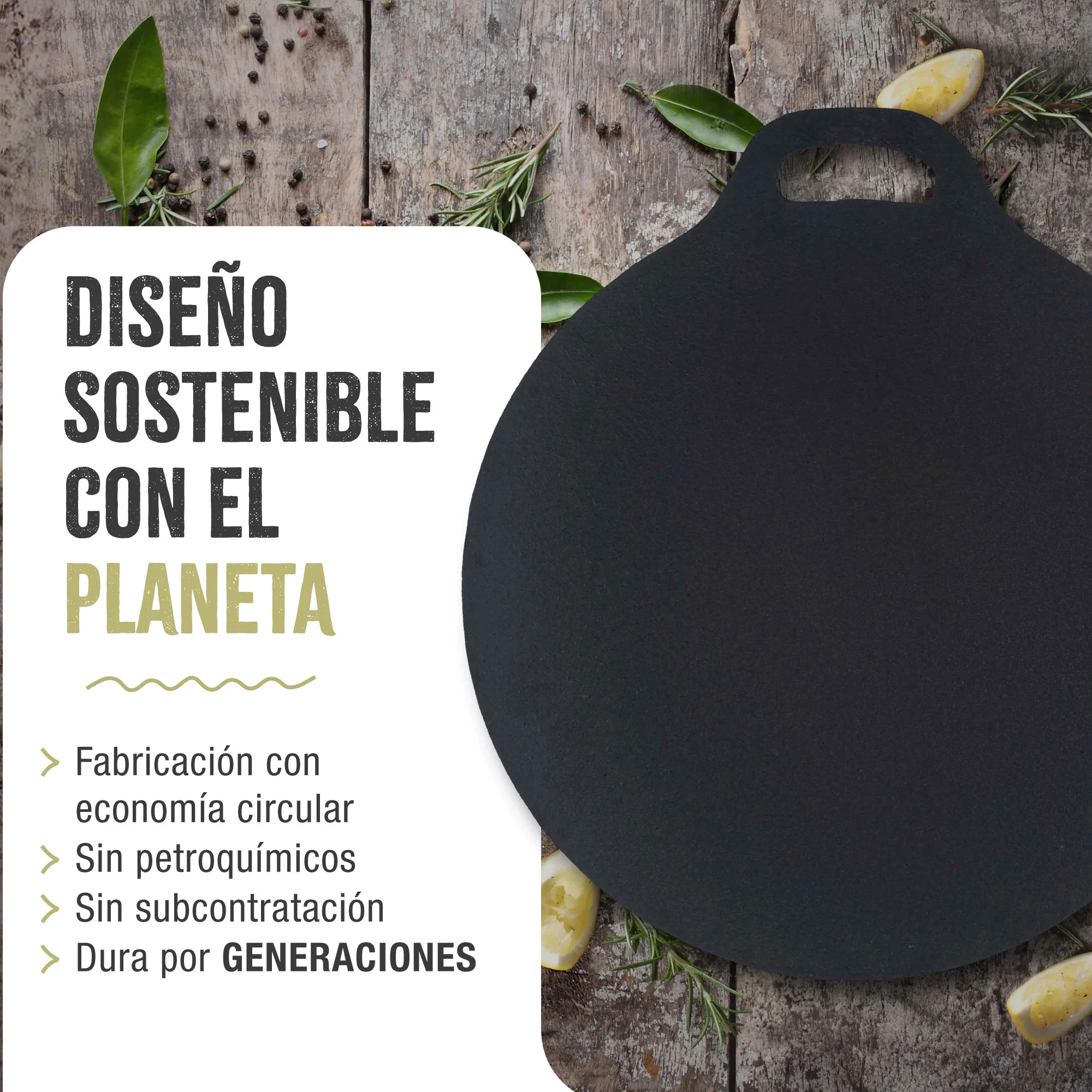 Victoria Plancha Inducción Hierro Fundido Curado, Budare 38cm Pizza, Crepes Para Fuego, Barbacoa, Horno, 34573, Negro - Image 6
