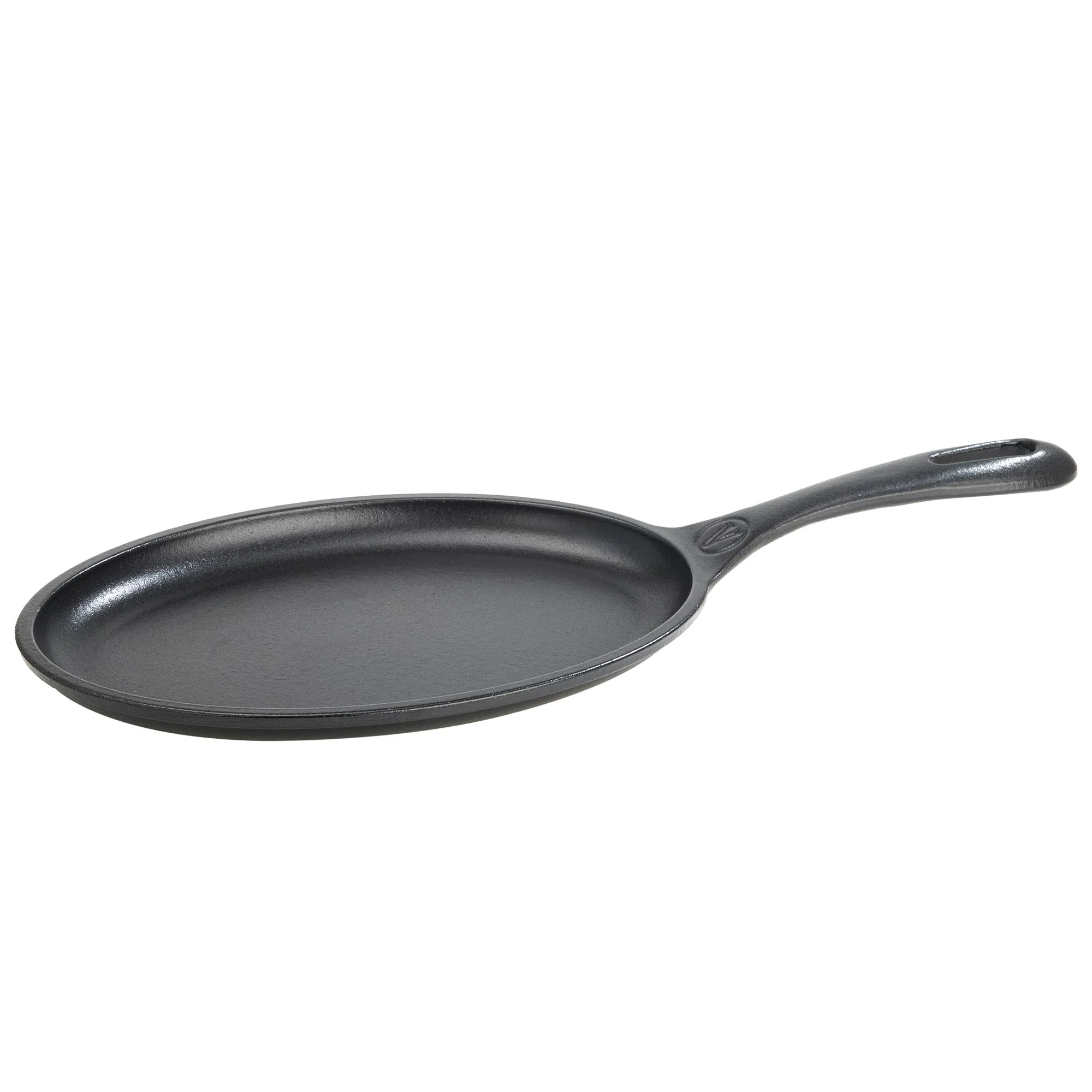 Victoria Sartén Fajita Hierro Fundido Esmaltado Inducción 25cm, Apta Fuego, Barbacoa Cast Iron Skillet, 32036, Negro