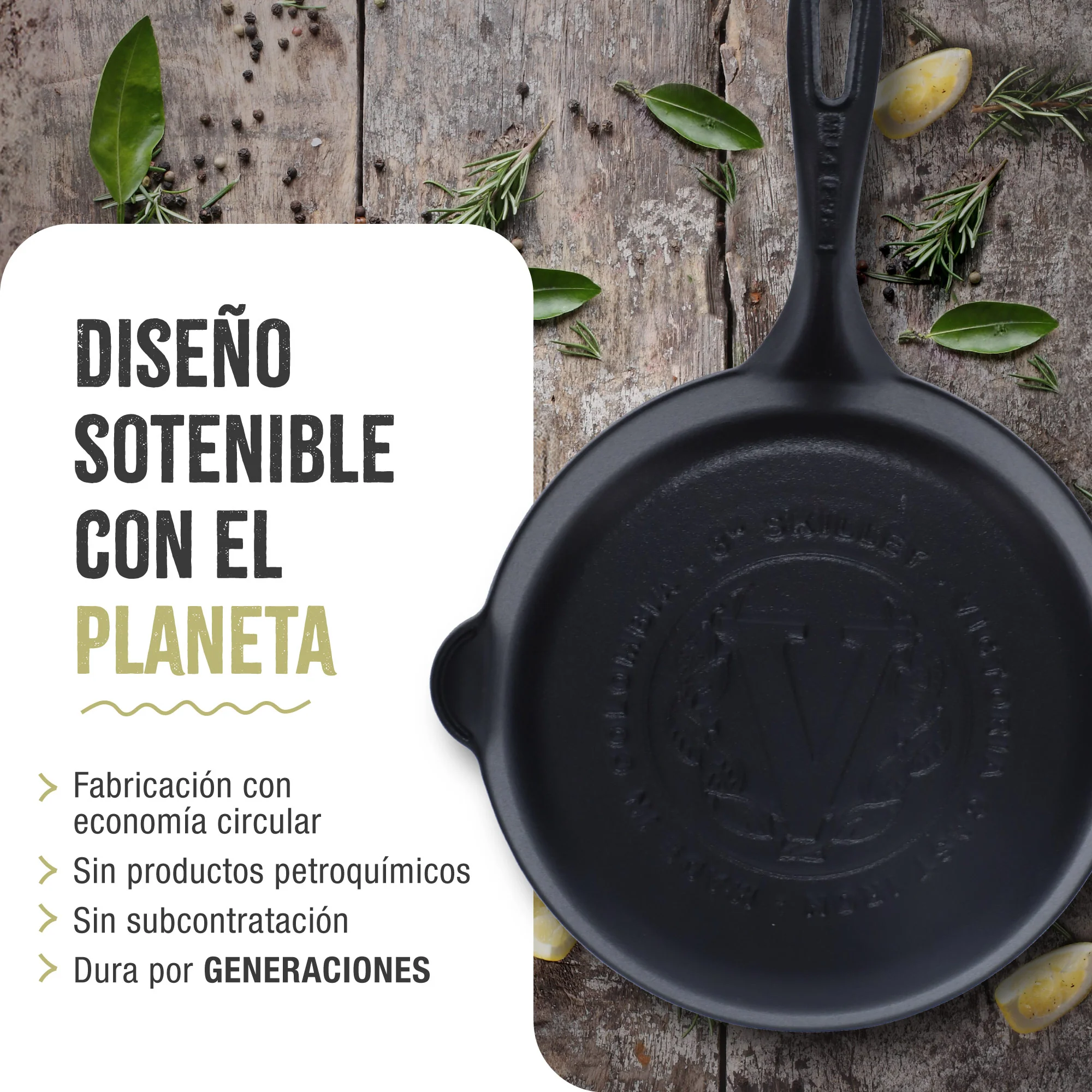 Victoria Sartén Hierro Fundido Curado Inducción 20cm, Apta Fuego, Barbacoa, Horno Cast Iron Skillet, 39363, Negro - Image 6