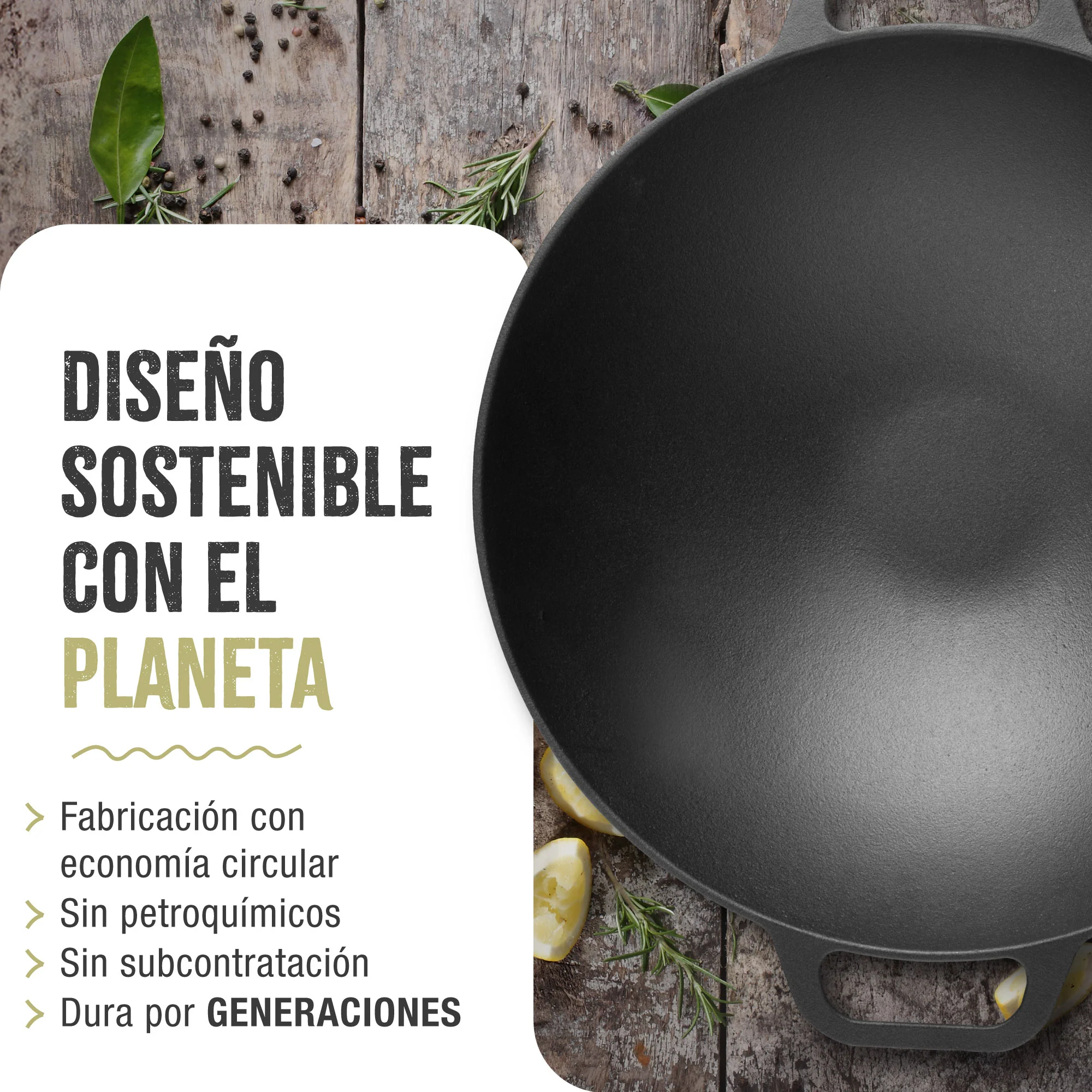 Victoria Wok Hierro Fundido Curado Inducción 35,5cm, Apta Fuego, Barbacoa, Horno Cast Iron Skillet, 37291, Negro - Image 6